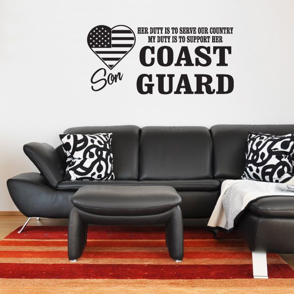 Image of Her Duty Son Coast Guard Decal