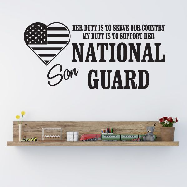 Image of Her Duty Son National Guard Decal