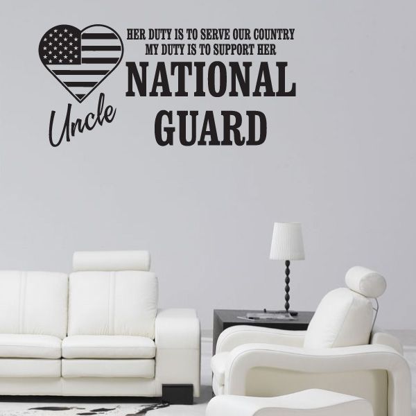 Image of Her Duty Uncle National Guard Decal