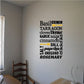 Herb word collage decal with colorful spice names in mixed fonts.