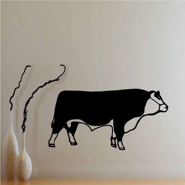 Image of Hereford Cattle Cow Walking Decal