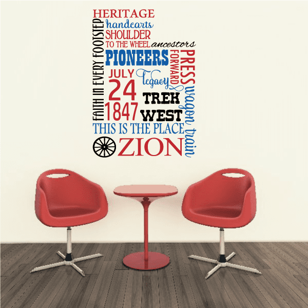 Heritage Day word collage decal with multicolor typography and bicycle icon