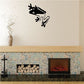 Frog hiding wall decal, black frog silhouette with open mouth
