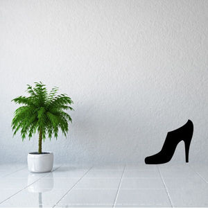 Black high heel decal sticker with stiletto heel