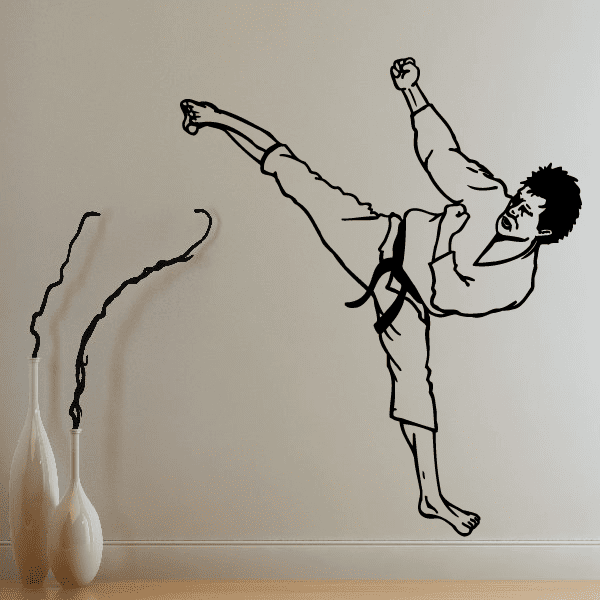 Image of High Kick Kung Fu Black Belt Decal