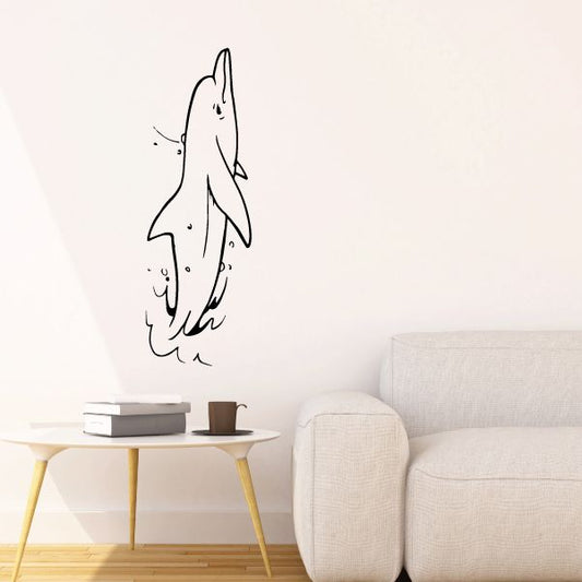 Image of High Splash Dolphin Decal