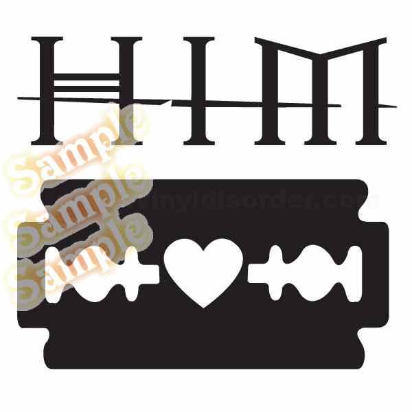 Image of Him heartagram Decal