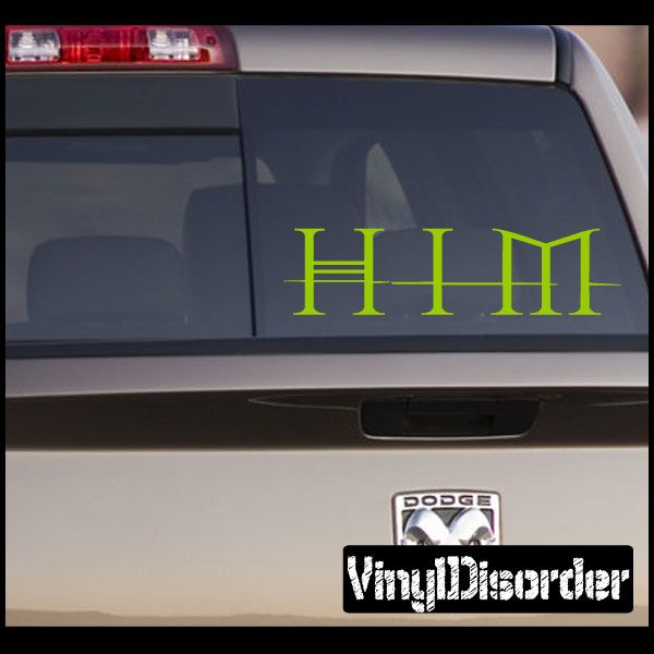 Image of Him Line Text Decal