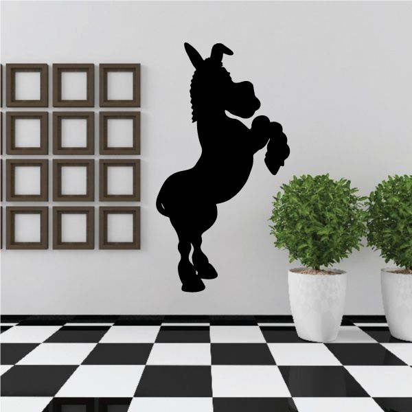 Image of Hind Legs Standing Donkey SIlhouette Decal