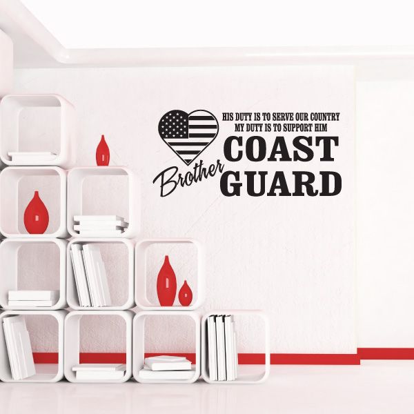 Image of His Duty Brother Coast Guard Decal