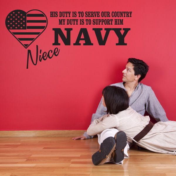 Image of His Duty Navy Niece Decal