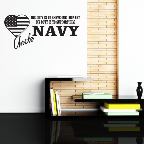 Image of His Duty Navy Uncle Decal