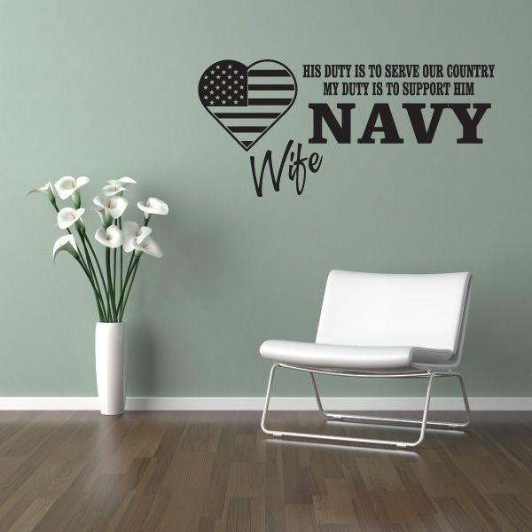 Image of His Duty Navy Wife Decal