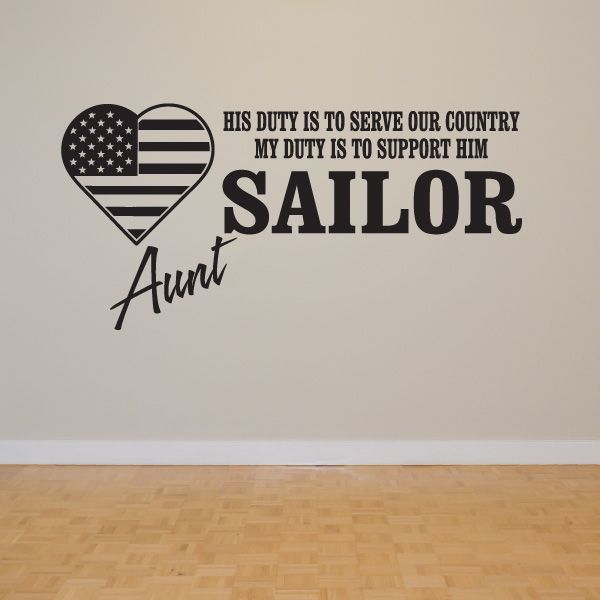 Image of His Duty Sailor Aunt Decal