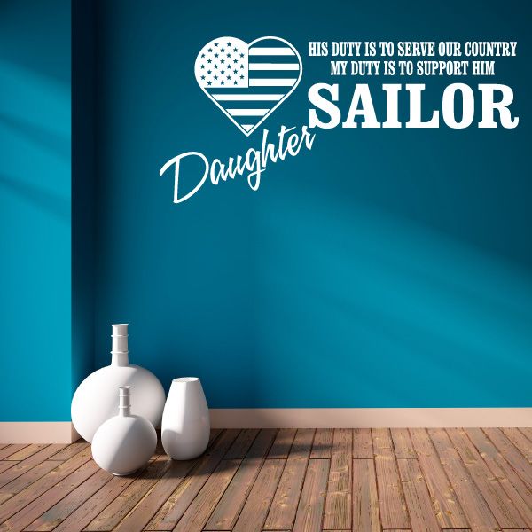 Image of His Duty Sailor Daughter Decal