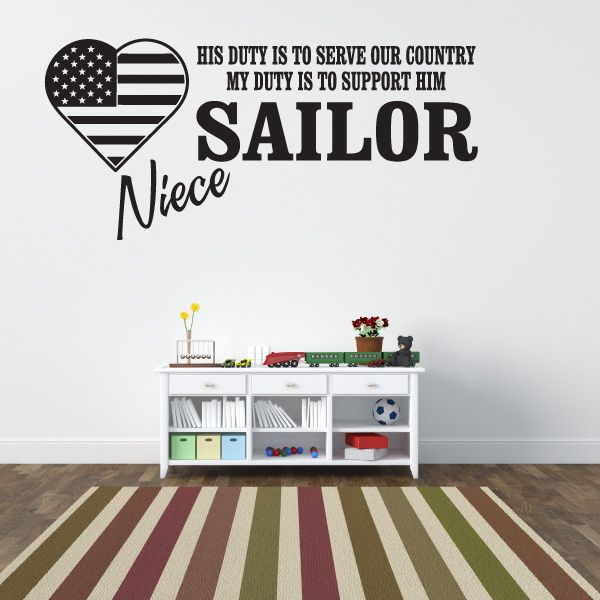 Image of His Duty Sailor Niece Decal