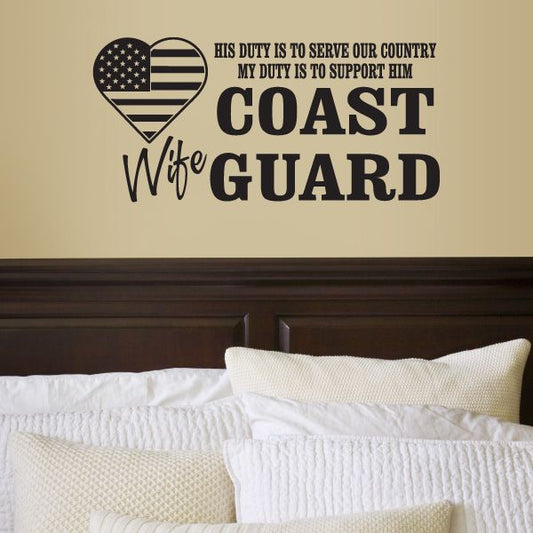 Image of His Duty Wife Coast Guard Decal