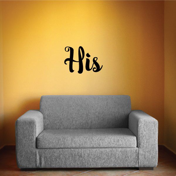 His script wedding wall decal