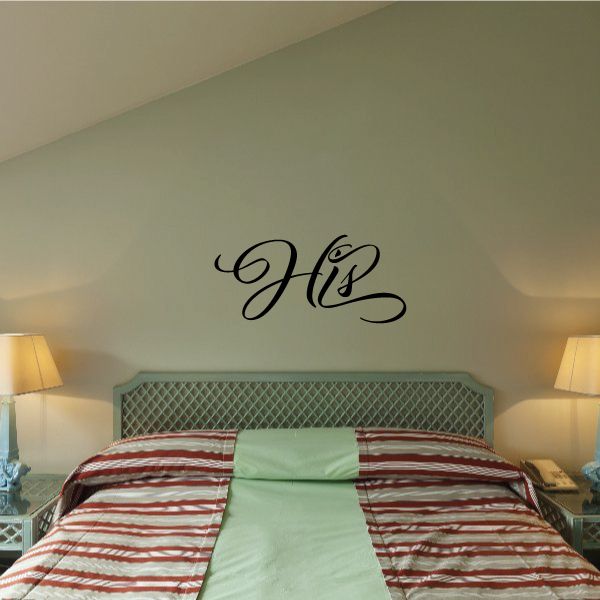 Image of His Wedding Elegant Style Word Decal