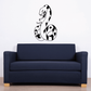 Hissing python wall decal, black and white coiled snake illustration