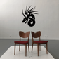 Winged snake decal with black body, spread wings, and round tail eye