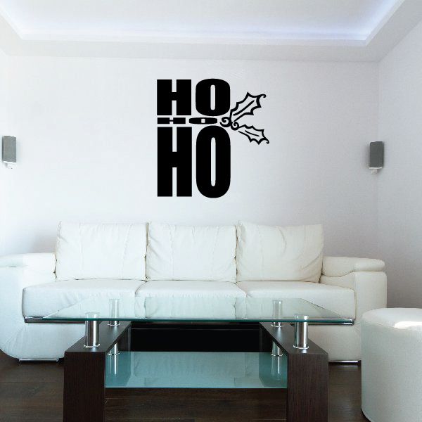 Image of Ho Ho Ho with Holly Decal