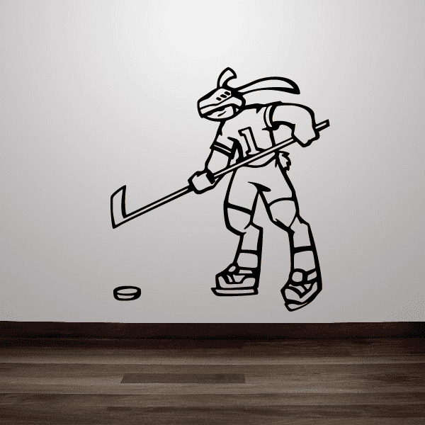 Image of Hockey Bunny Wall Decal - Vinyl Decal - Car Decal - CDS003