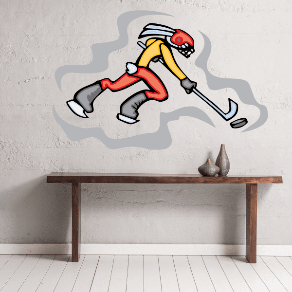 Image of Hockey Bunny Wall Decal - Vinyl Sticker - Car Sticker - Die Cut Sticker - CDSCOLOR001
