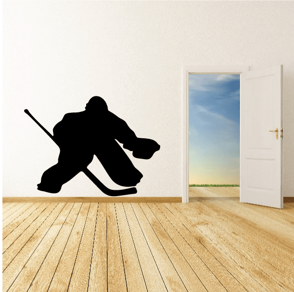 Image of Hockey Goalie Wall Decal - Vinyl Decal - Car Decal - 002