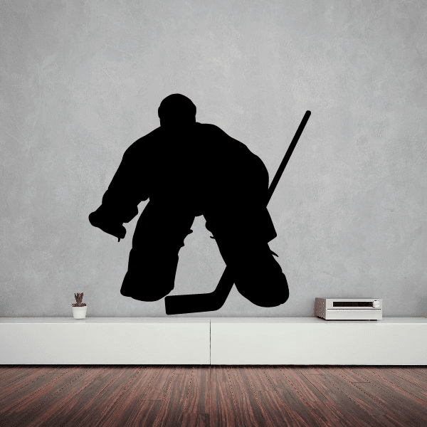 Image of Hockey Goalie Wall Decal - Vinyl Decal - Car Decal - 008