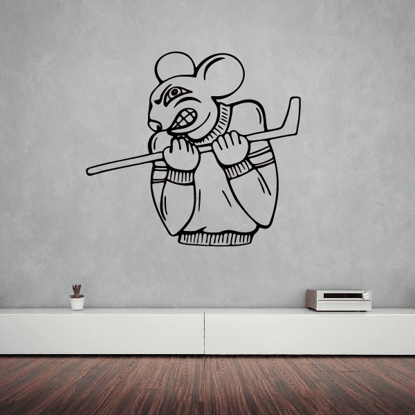 Image of Hockey Mascots Player Wall Decal - Vinyl Decal - Car Decal - CDS088