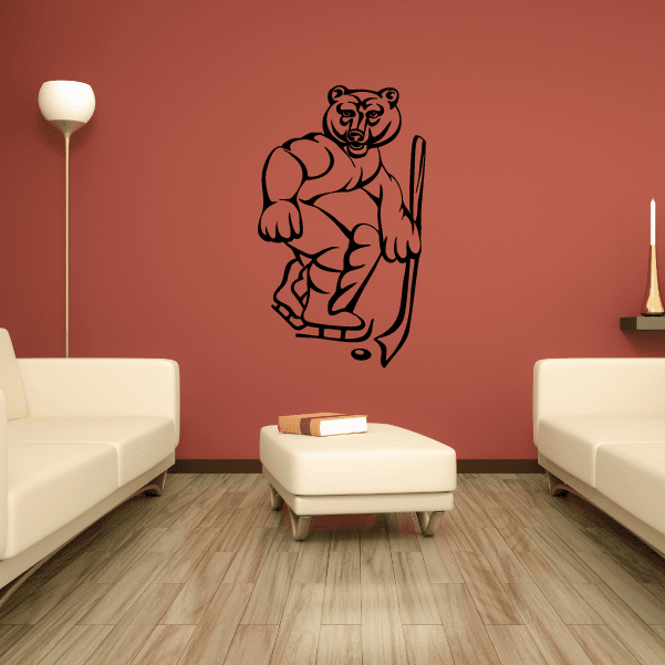 Image of Hockey Mascots Player Wall Decal - Vinyl Decal - Car Decal - CDS092