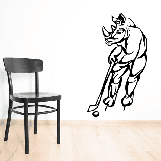 Image of Hockey Mascots Player Wall Decal - Vinyl Decal - Car Decal - CDS093