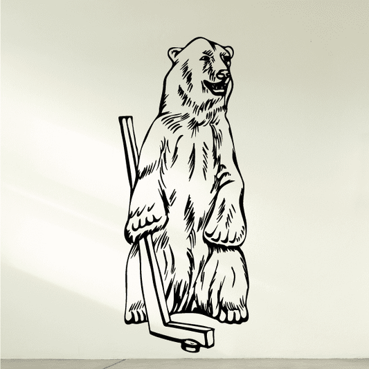 Image of Hockey Mascots Player Wall Decal - Vinyl Decal - Car Decal - CDS095