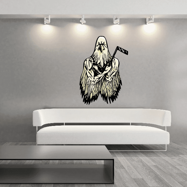 Image of Hockey Mascots Player Wall Decal - Vinyl Sticker - Car Sticker - Die Cut Sticker - CDSCOLOR161