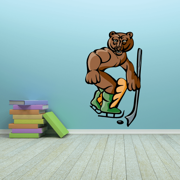 Image of Hockey Mascots Player Wall Decal - Vinyl Sticker - Car Sticker - Die Cut Sticker - CDSCOLOR164