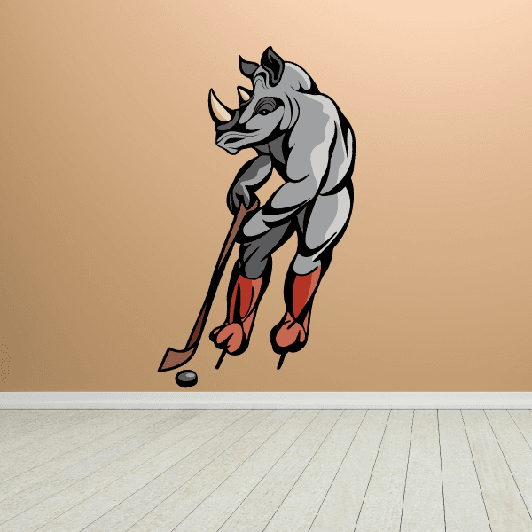 Image of Hockey Mascots Player Wall Decal - Vinyl Sticker - Car Sticker - Die Cut Sticker - CDSCOLOR165