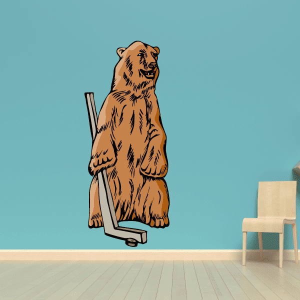 Image of Hockey Mascots Player Wall Decal - Vinyl Sticker - Car Sticker - Die Cut Sticker - CDSCOLOR167