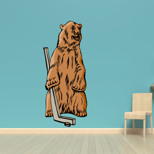 Image of Hockey Mascots Player Wall Decal - Vinyl Sticker - Car Sticker - Die Cut Sticker - CDSCOLOR167