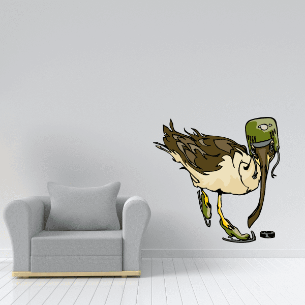 Image of Hockey Mascots Player Wall Decal - Vinyl Sticker - Car Sticker - Die Cut Sticker - CDSCOLOR170
