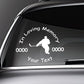 Hockey memorial car decal: player silhouette with “In Loving Memory” and custom text