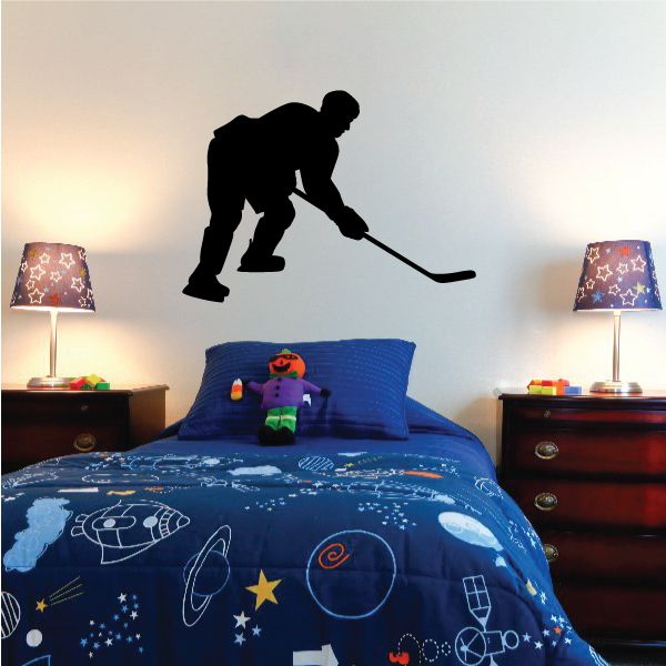 Image of Hockey Player Decal - Vinyl Decal - Car Decal - Vd010