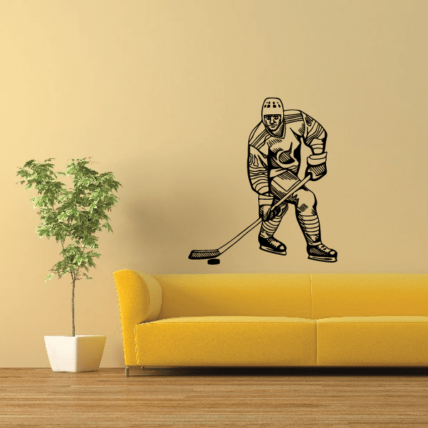 Image of Hockey Player Wall Decal - Vinyl Decal - Car Decal - CDS009