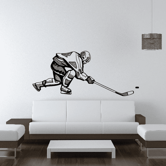 Image of Hockey Player Wall Decal - Vinyl Decal - Car Decal - CDS011