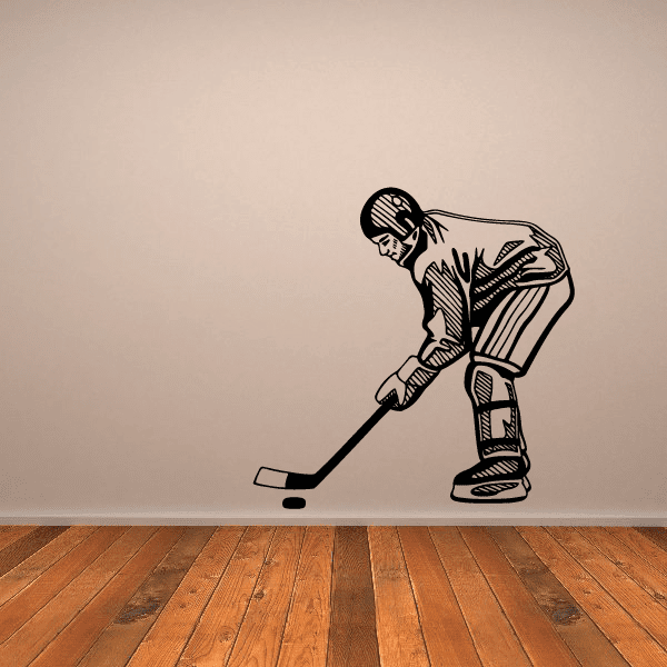 Image of Hockey Player Wall Decal - Vinyl Decal - Car Decal - CDS013