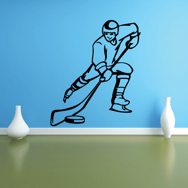 Image of Hockey Player Wall Decal - Vinyl Decal - Car Decal - CDS019