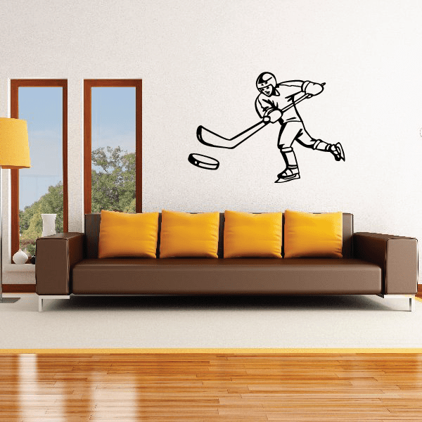 Image of Hockey Player Wall Decal - Vinyl Decal - Car Decal - CDS020