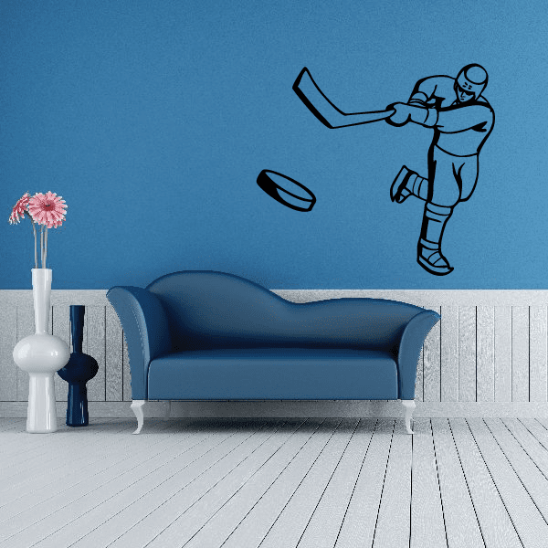 Image of Hockey Player Wall Decal - Vinyl Decal - Car Decal - CDS021