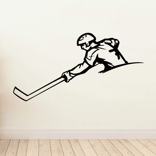 Image of Hockey Player Wall Decal - Vinyl Decal - Car Decal - CDS026