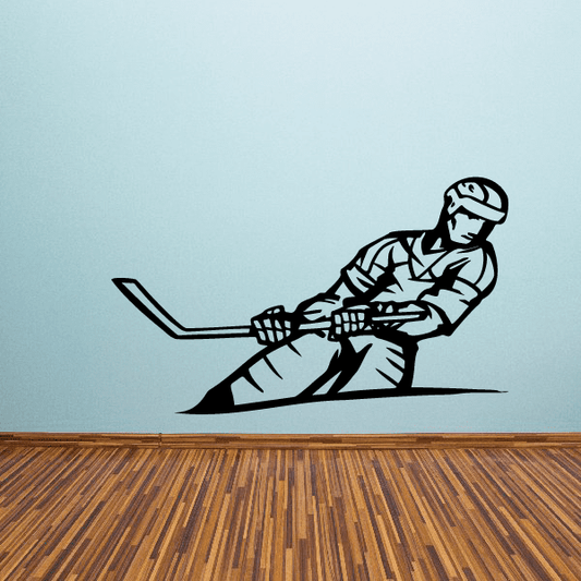 Image of Hockey Player Wall Decal - Vinyl Decal - Car Decal - CDS027